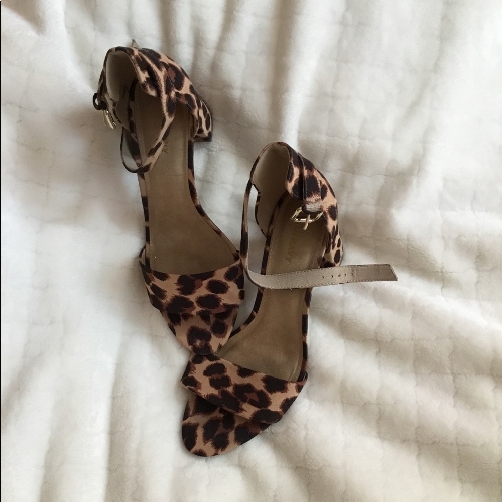 Old Navy | Leopard Sueded Block-Heels